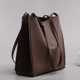 Vintage Leather Bucket Tote – Women’s Genuine Leather Large Shoulder & Crossbody Handbag